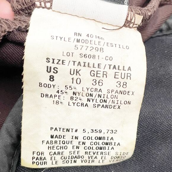 Miraclesuit Women's Chocolate Brown One Piece Swimsuit Size 8 Vintage Minimalist - Picture 4 of 4